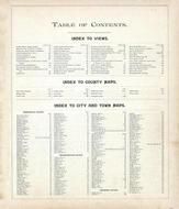 Table of Contents 1, New Hampshire State Atlas 1892 Uncolored